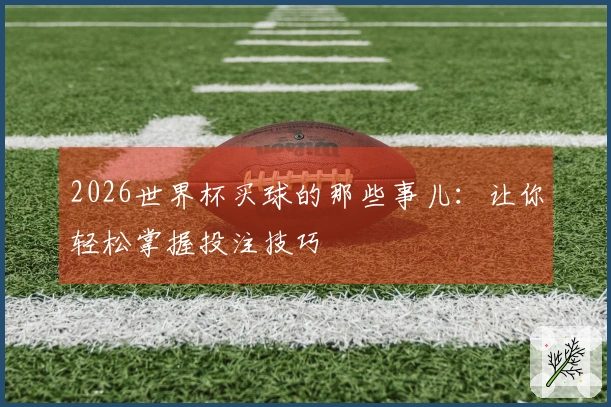 2026世界杯买球的那些事儿：让你轻松掌握投注技巧